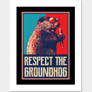 Respect The Groundhog Woodchuck Photo Ground Hog Day Posters and Art